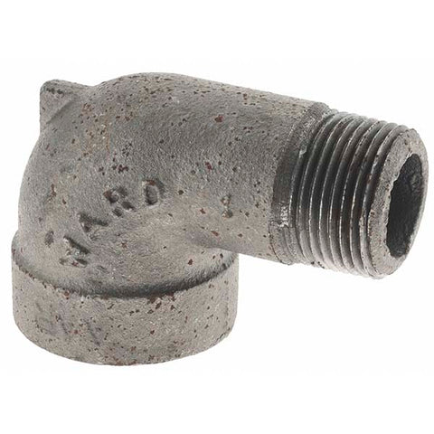 Black 90 deg Street Elbow: 1", Threaded