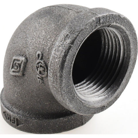 Black 90 deg Elbow: 1", Threaded