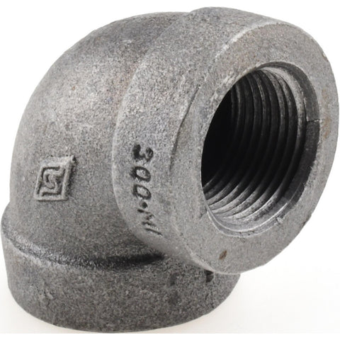 Black 90 deg Elbow: 1", Threaded