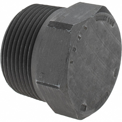 Black Hex Plug: 1-1/4", NPT