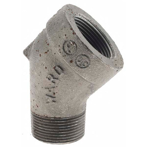 Black 45 deg Street Elbow: 1-1/4", Threaded