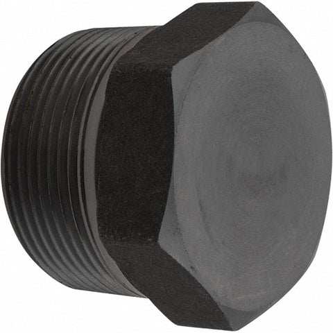 Black Hex Plug: 1-1/2", NPT