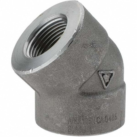 Black 45 deg Elbow: 1", NPT