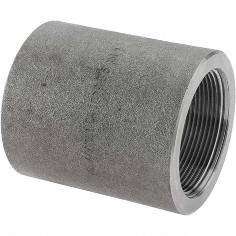 Black Pipe Fittings: Coupling, 2", NPT, Forged Carbon Steel