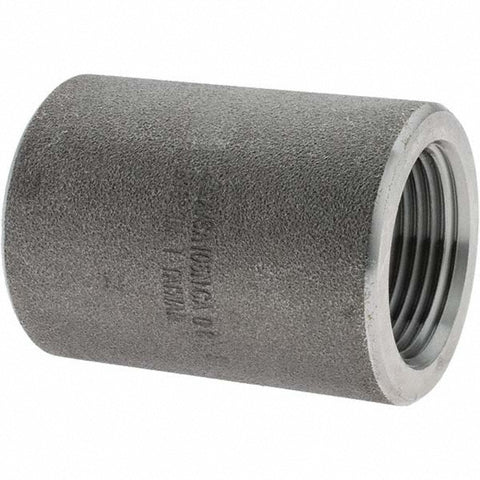 Black Pipe Fittings: Coupling, 1", NPT, Forged Carbon Steel