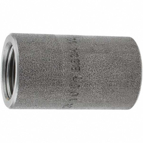 Black Pipe Fittings: Coupling, 1/2", NPT, Forged Carbon Steel