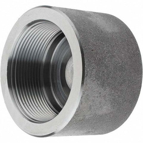 Black Pipe Fittings: Cap, 2", NPT, Forged Carbon Steel