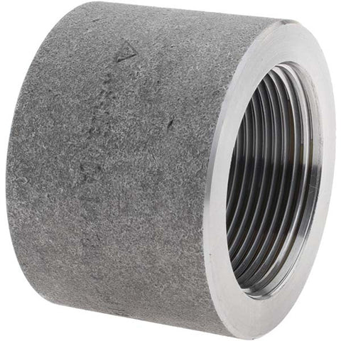 Black Pipe Fittings: Cap, 1-1/2", NPT, Forged Carbon Steel