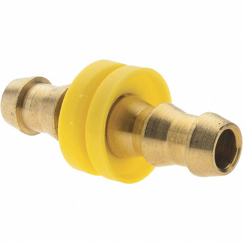 Barbed Push-On Hose Splicer: 3/8", Brass