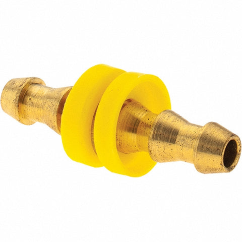 Barbed Push-On Hose Splicer: 1/4", Brass