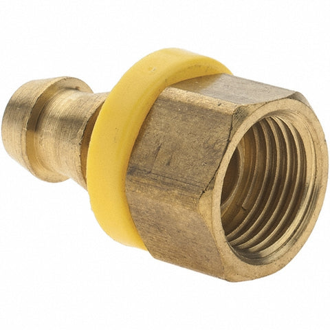 Barbed Push-On Hose Inverted Female Rigid: 3/8" NPT, Brass