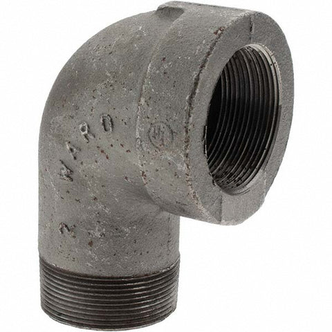 Black 90 deg Street Elbow: 2", Threaded