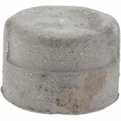 Black End Cap: 1", Threaded