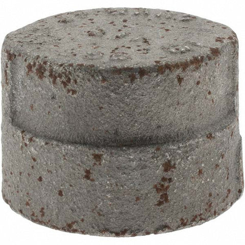 Black End Cap: 3/4", Threaded