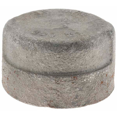 Black End Cap: 1-1/4", Threaded