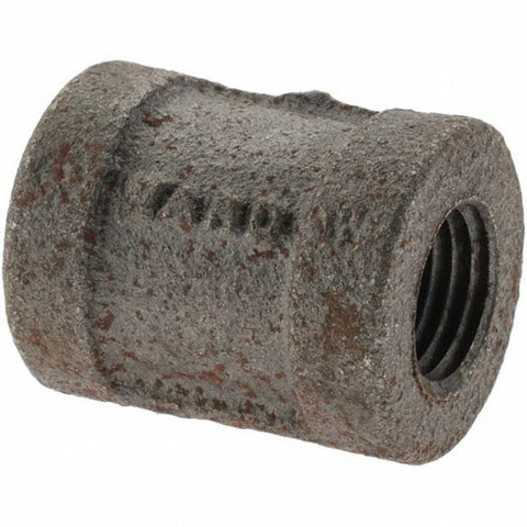 Black Coupling: 1/4", Threaded