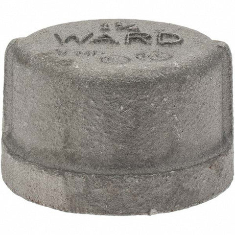 Black End Cap: 1-1/4", Threaded