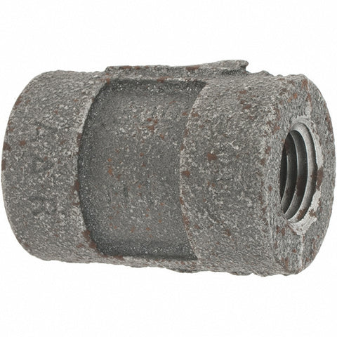 Black Coupling: 1/4", Threaded