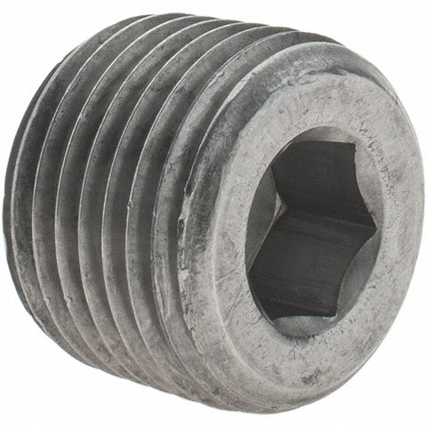 Black Countersunk Hex Plug: 1/2", Threaded
