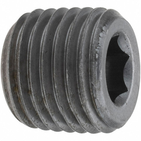 Black Countersunk Hex Plug: 1/4", Threaded