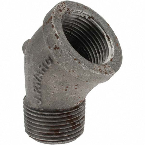 Black 45 deg Street Elbow: 1", Threaded