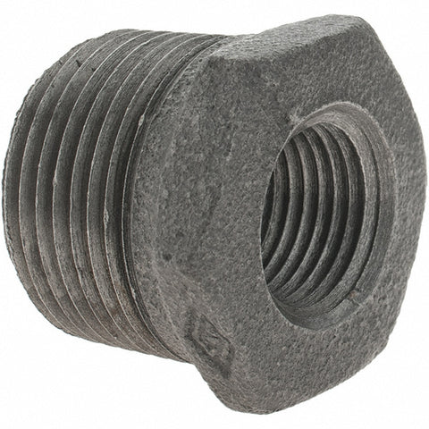 Black Bushing: 1 x 1/2", Threaded