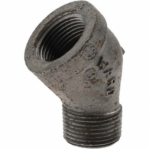 Black 45 deg Street Elbow: 3/4", Threaded