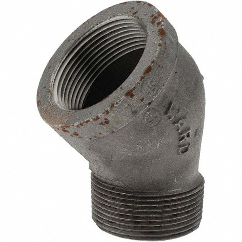 Black 45 deg Street Elbow: 1-1/2", Threaded