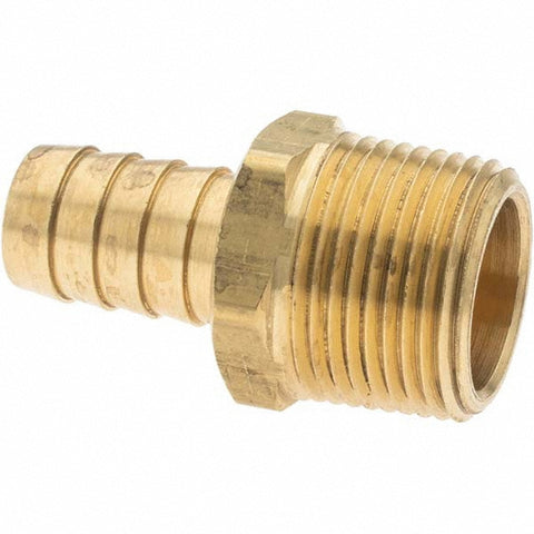 Barbed Hose Fitting: 3/4" x 5/8" ID Hose, Hose Barb