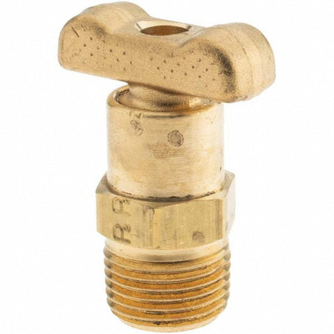 3/8" Pipe, Male Pipe Drain Cock & Shutoff Valve