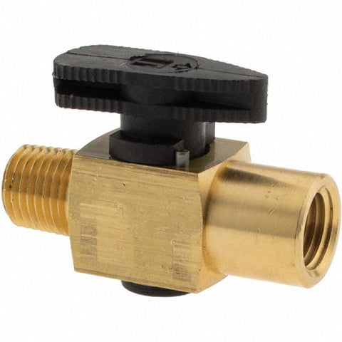 Instrumentation Plug Valves; Material: Nitrile; Pipe Size: 1/4; End Connection: FNPT x MNPT; Maximum Working Pressure: 17 bar; 250 psi; Minimum Working Temperature: -40 °F; -40 °C; Maximum Working Temperature: 79 °C; 175 °F; Standards: California PROP 65;