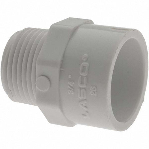 3/4" PVC Plastic Pipe Male Adapter