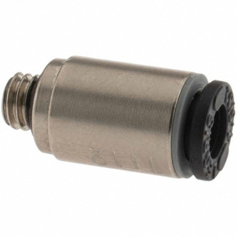 Push-to-Connect Push-to-Connect Fitting: Connector, #10-32 Thread, NPT, 5/32" OD