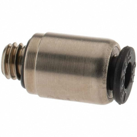 Push-to-Connect Push-to-Connect Fitting: Connector, #10-32 Thread, UNF, 1/8" OD
