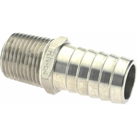 Barbed Hose Fitting: 1/2" x 3/4" ID Hose, Hose Insert