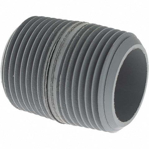 1" Pipe, 1-1/2" Long CPVC Threaded Plastic Pipe Nipple