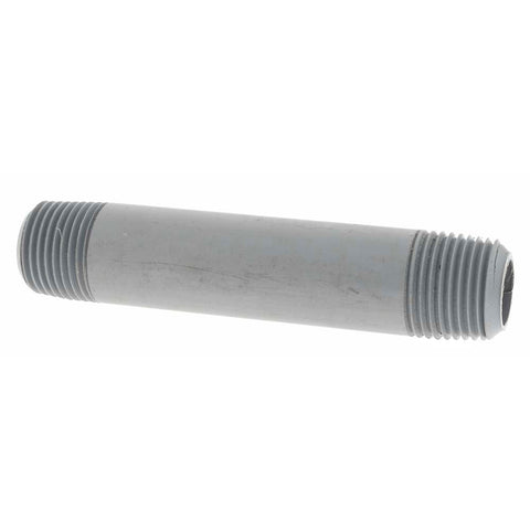 1/2" Pipe, 4" Long CPVC Threaded Plastic Pipe Nipple