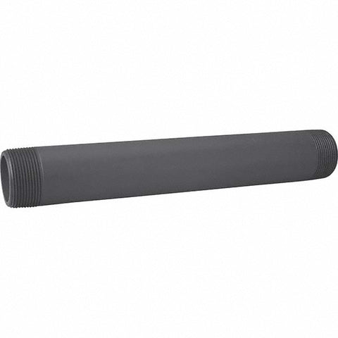 1/2" Pipe, 3" Long CPVC Threaded Plastic Pipe Nipple