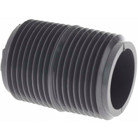 3/4" Pipe, 1-3/8" Long PVC Threaded Plastic Pipe Nipple