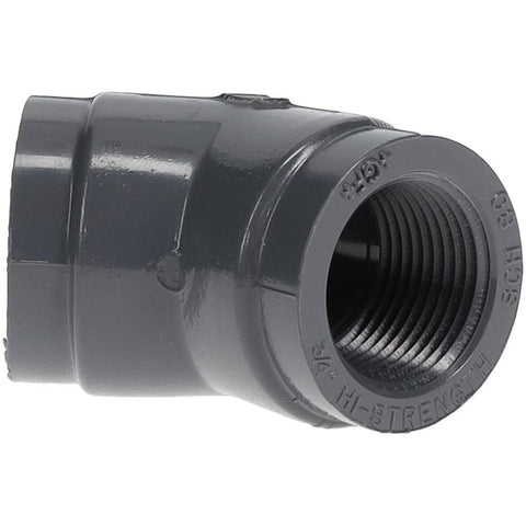 3/4" PVC Plastic Pipe 45&deg; Elbow