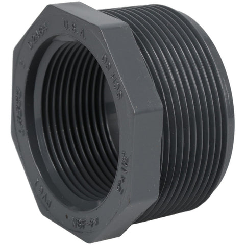 2 x 1-1/2" PVC Plastic Pipe Bushing
