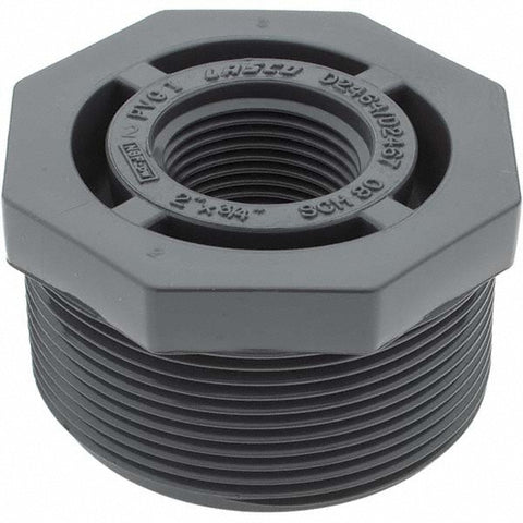 2 x 3/4" PVC Plastic Pipe Reducer Bushing