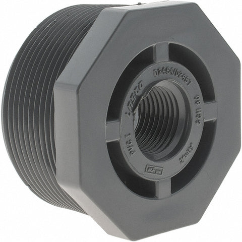 2 x 1/2" PVC Plastic Pipe Reducer Bushing