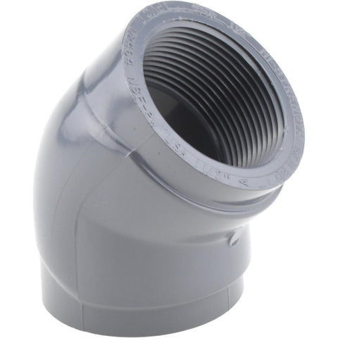 1-1/2" PVC Plastic Pipe 45&deg; Elbow