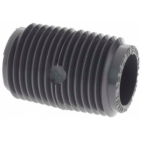 1/2" Pipe, 1-1/8" Long PVC Threaded Plastic Pipe Nipple