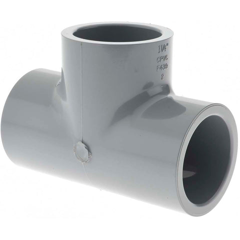 1-1/4" CPVC Plastic Pipe Tee