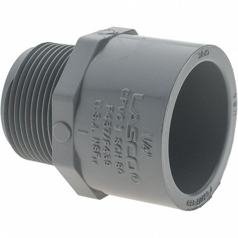 1-1/4" CPVC Plastic Pipe Male Adapter