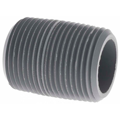 3/4" Pipe, 1-3/8" Long CPVC Threaded Plastic Pipe Nipple