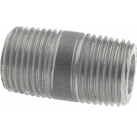 Black Pipe Nipple: 1/2" Dia x 1-1/2" Long, Schedule 160