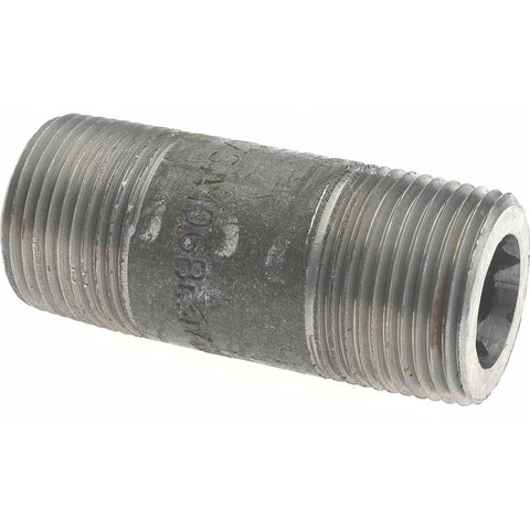 Black Pipe Nipple: 1" Dia x 3" Long, Schedule 160